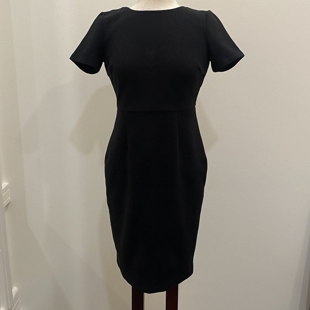 Black Boden Scoop Neck Low Back Ribbed Dress Women's Size 6P